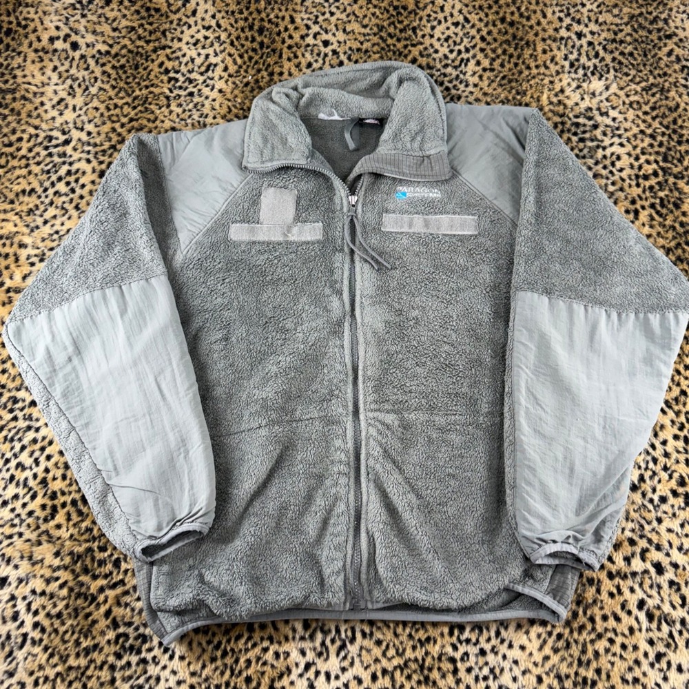 Vintage Rothco Paragon Systems Gray Fleece Jacket Mens Medium Tactical Military
